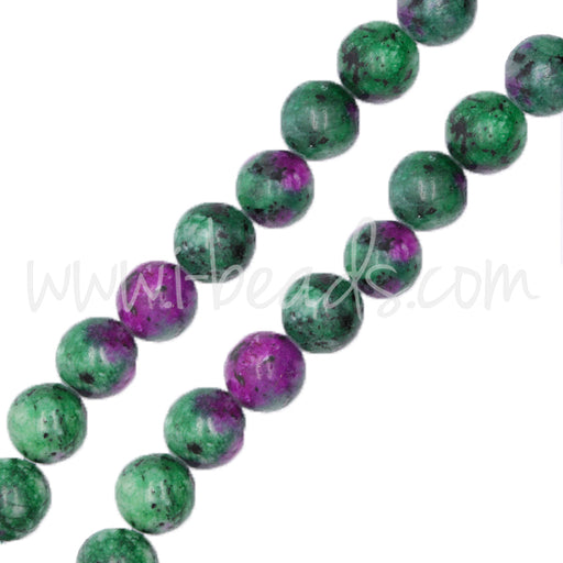 Kaufen Sie Perlen in der Schweiz China ruby zoisite Perlen rund 8mm (1)