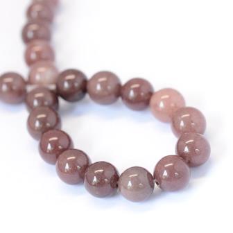 Kaufen Sie Perlen in der Schweiz Natürliche braune lila Aventurin Perle rund, 10mm, Bohrung: 1mm - ca. 36 Perlen / Strang (verkauft per Strang)