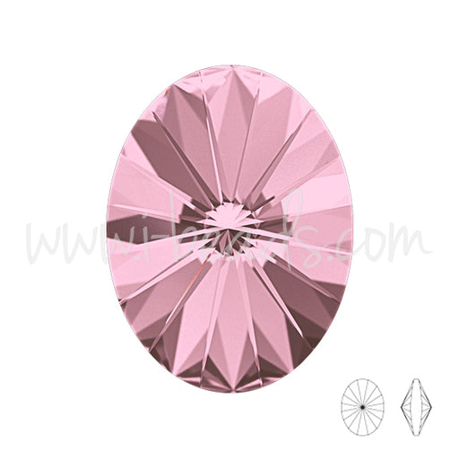 Kaufen Sie Perlen in der Schweiz Swarovski 4122 Oval Rivoli crystal antique pink 14x10.5mm (1)