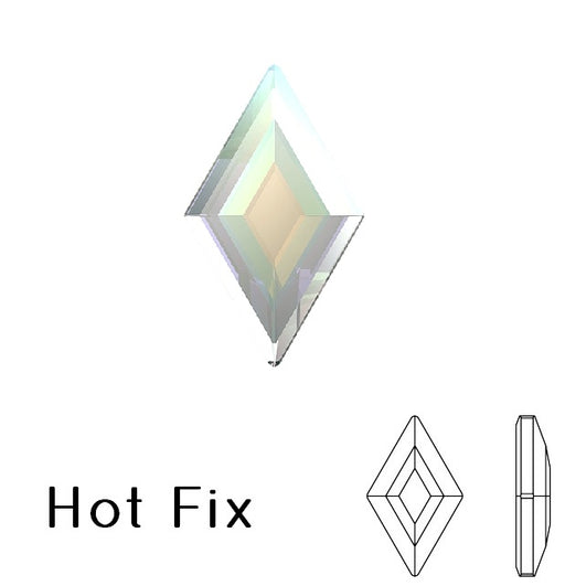 Kaufen Sie Perlen in der Schweiz 2773 Swarovski hot fix flat back Diamand Shape rhinestones crystal AB 5x3mm (10)