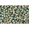 Achat cc1703 - perles de rocaille Toho 11/0 gilded marble turquoise (10g)