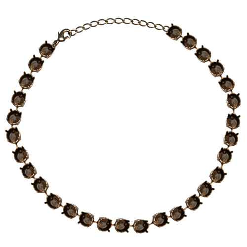 Kaufen Sie Perlen in der Schweiz Halskettenfassung für 29 Swarovski 1122 Rivoli SS47 Messing (1)