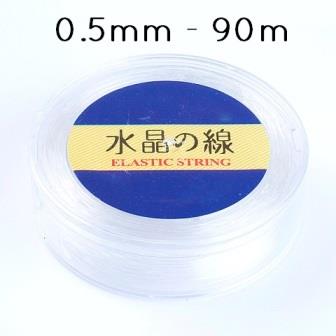 Kaufen Sie Perlen in der Schweiz Transparenter elastischer Faden-Japanischer - 0.5 mm, 90 m Spule (90 m)