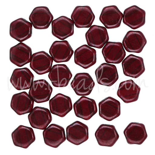 Kaufen Sie Perlen in der Schweiz Honeycomb Perlen 6mm ruby red wine (30)