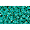 cc2104 - perles de rocaille Toho 8/0 silver lined milky teal (10g)