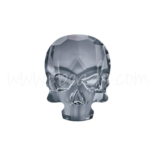Achat Strass à coller Swarovski 2856 skull flat back crystal silver night 10x7.5mm (1)