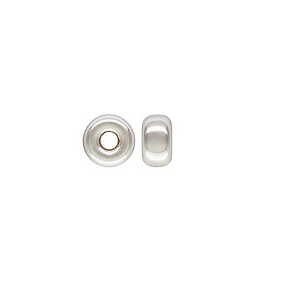 Kaufen Sie Perlen in der Schweiz Heishi Rondelle Perlen aus 925er Sterlingsilber 4,2 mm Loch: 1,2 mm (5)