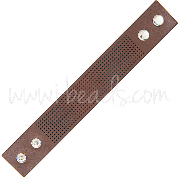 Armband zum Besticken 23x3cm braun (1)