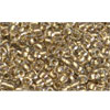 cc262 - perles de rocaille Toho 11/0 inside colour crystal/gold lined (10g)