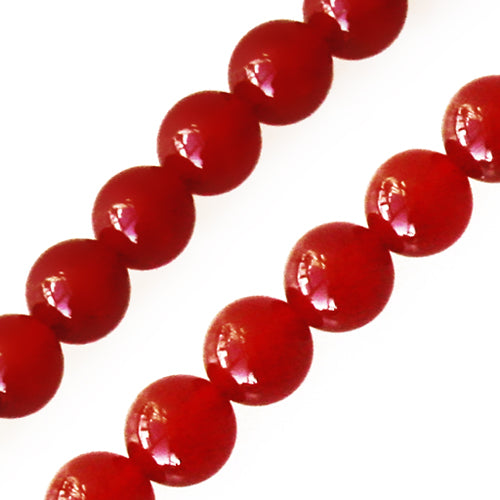 Kaufen Sie Perlen in der Schweiz Red orange achat runder perlenstrang 10mm (1)
