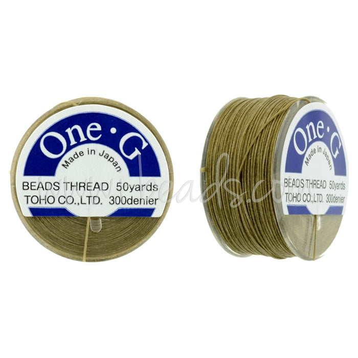 Toho One-G Perlenfaden Sand Ash 45m (1)