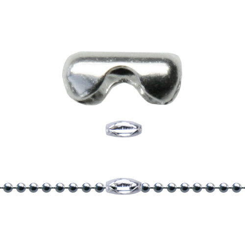 Kaufen Sie Perlen in der Schweiz 1.5mm ball ketten verbindungsstück metall versilbert 5x2mm (5)