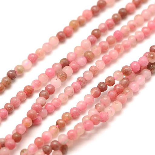 Kaufen Sie Perlen in der Schweiz Natürliche Edelstein Rhodochrosit Runde Perlen -2mmx0,8- 184 / Strang - 40cm (1 Strang)