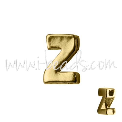 Kaufen Sie Perlen in der Schweiz Buchstabenperle Z vergoldet 7x6mm (1)