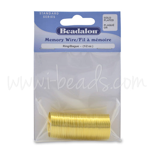Kaufen Sie Perlen in der Schweiz Beadalon Memory-Draht für Ringe Goldfarben (1)
