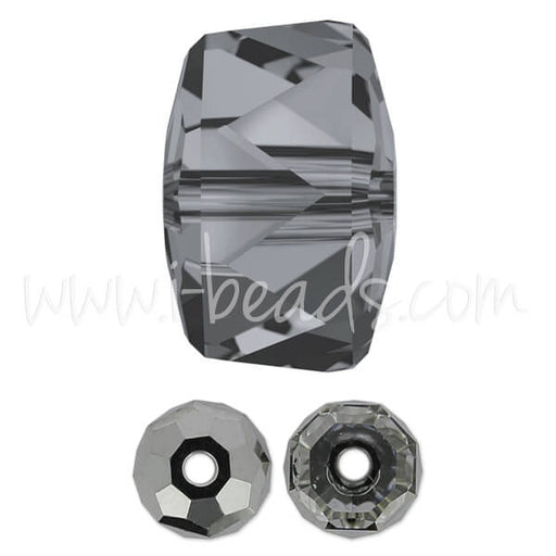 Kaufen Sie Perlen in der Schweiz Swarovski 5045 rondelle Perlen crystal silver night 8mm (2)