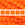 Perlengroßhändler in der Schweiz 2 Loch Perlen CzechMates tile Neon Orange 6mm (50)