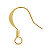 Boucles d'oreilles Crochets métal doré or fin qualité 16mm (4)