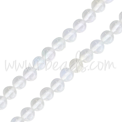 Kaufen Sie Perlen in der Schweiz Opalite Runde Perlen 6mm am Strang (1)