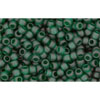 cc939f - perles de rocaille Toho 11/0 transparent frosted green emerald (10g)