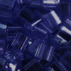 Cc151 - perles Miyuki tila transparent cobalt 5mm (25)