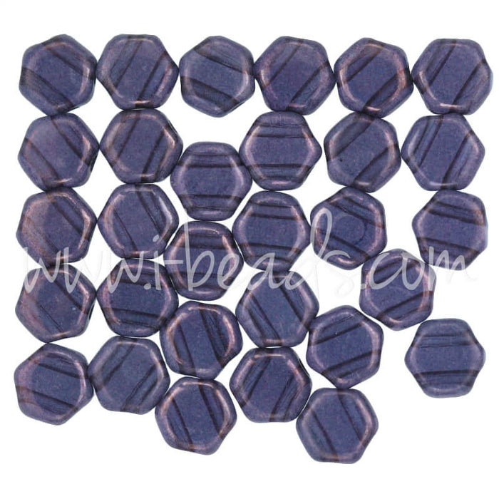 Perles Honeycomb 6mm tanzanite vega (30)