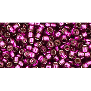 cc2223 - perles rondes Toho Takumi LH 11/0 silver-lined dragonfruit (10g)