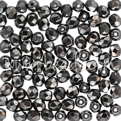 Kaufen Sie Perlen in der Schweiz Glasschliffperlen hematite 4mm (100)