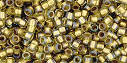 Kaufen Sie Perlen in der Schweiz cc262 - toho takumi lh runde perlen 11/0 inside-color crystal/gold lined (10g)