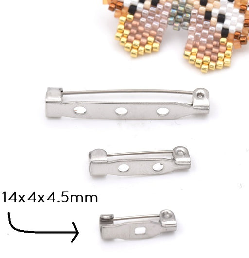 Kaufen Sie Perlen in der Schweiz Spindelstütze aus Stahl 14x4x4.5mm (2 )