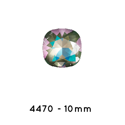 Swarovski 4470 Cushion Square Crystal Army Green Delite-10mm (1)