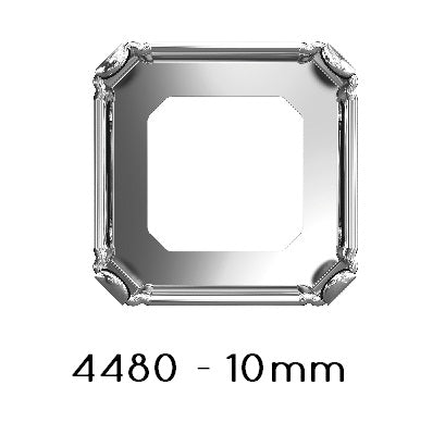 Kaufen Sie Perlen in der Schweiz Swarovski 4480/S Imperial Cut Setting 10mm Rhodium (1)
