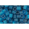 cc7bdf - Toho cube perlen 3mm transparent-frosted teal (10g)