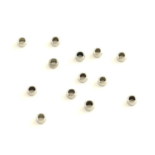 Achat Perles à écraser Acier Inoxydable 2mm trou : 1mm (20)