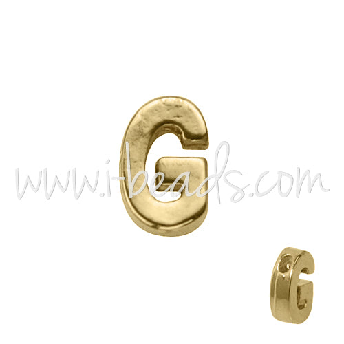 Kaufen Sie Perlen in der Schweiz Buchstabenperle G vergoldet 7x6mm (1)