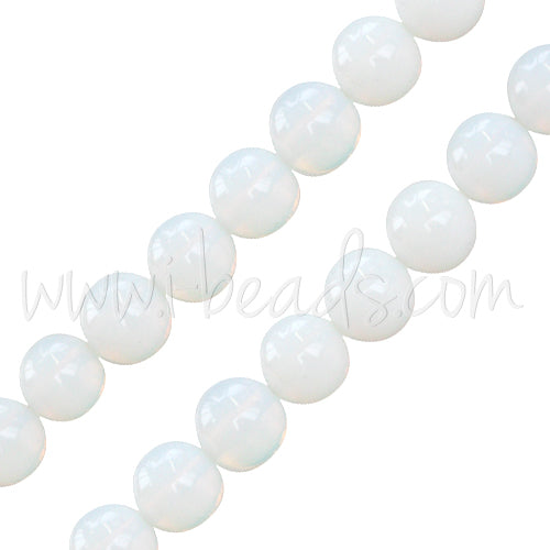Kaufen Sie Perlen in der Schweiz Opalite Runde Perlen 8mm am Strang (1)