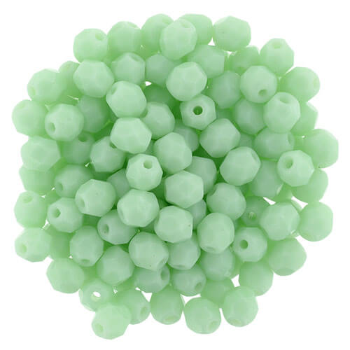 Kaufen Sie Perlen in der Schweiz Glasschliffperlen OPAQUE GREEN PEA 3mm (30)