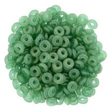 Kaufen Sie Perlen in der Schweiz O beads 1x3.8mm Sueded Gold Atlantis Green heishi (5g)