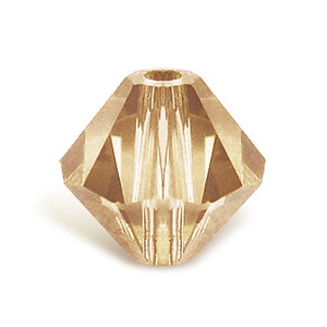 Perles Swarovski 5328 xilion bicone crystal golden shadow 6mm (10)