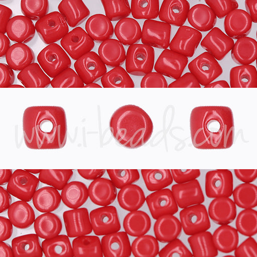 Kaufen Sie Perlen in der Schweiz Minos par Puca 2.5x3mm opaque coral red (5g)
