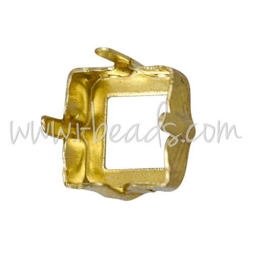 Kaufen Sie Perlen in der Schweiz Swarovski brass setting for 4428 Xilion square 6mm (6)