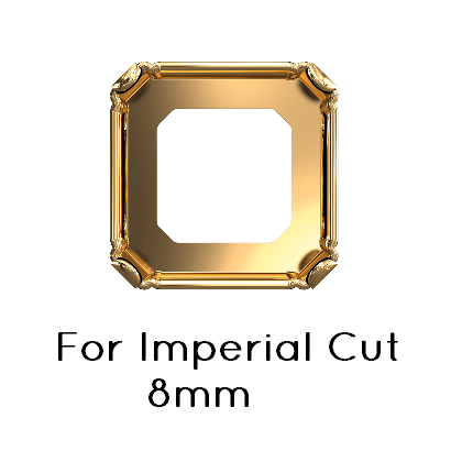 Kaufen Sie Perlen in der Schweiz Swarovski 4480/S Imperial Cut Setting 8mm Gold (2)