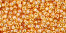 Kaufen Sie Perlen in der Schweiz cc162b - Toho beads 11/0 round transparent rainbow med topaz (10gr)