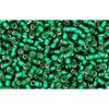 cc36 - perles de rocaille Toho 15/0 silver lined green emerald (5g)