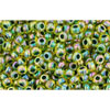 cc1829 - perles de rocaille Toho 11/0 rainbow light jonquil/ green (10g)