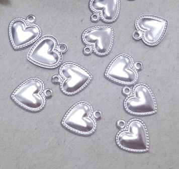 Kaufen Sie Perlen in der Schweiz Herzanhänger Edelstahl,-10,5mm (2)