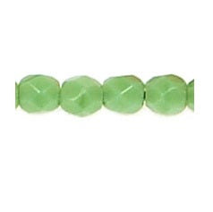 Perles facettes de boheme OPAQUE OLIVINE 3mm (30)