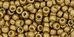Kaufen Sie Perlen in der Schweiz ccPF592F - Toho beads 8/0 round permafinish matte galvanized gold feece (10gr)