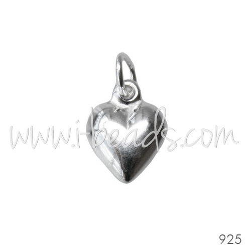 Charm coeur argent 925 10mm (1)