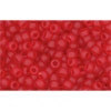 cc5bf - perles de rocaille Toho 11/0 transparent frosted siam ruby (10g)